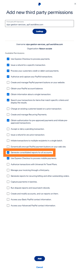 screenshot showing option to check: generate consolidated reports for all accounts