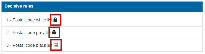 image showing these icons to the right of the rule names