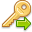 key with green arrow 